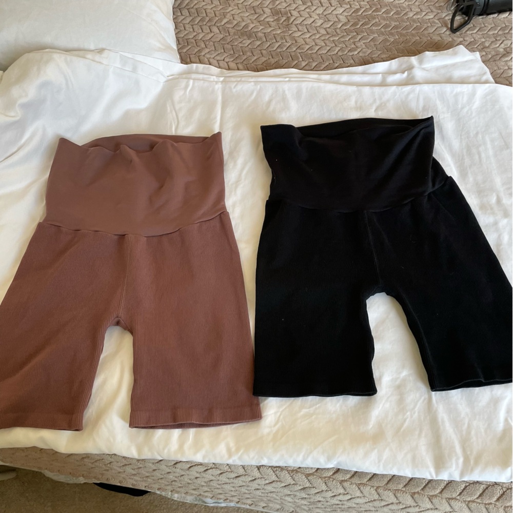 Set of Two Maternity Biker Shorts from Isabel by Ingrid + Isabel